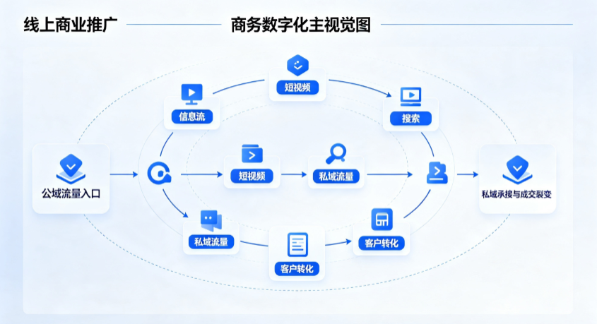 通城县线上商业推广怎么做？全域流量闭环搭建与低成本转化实战指南